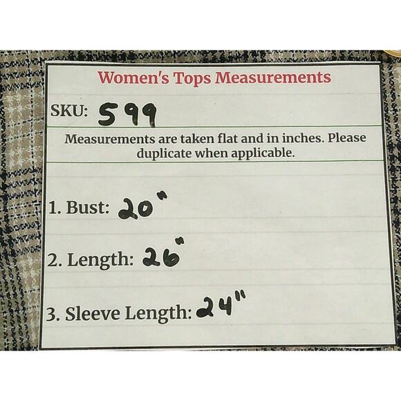 Vtg Executive Collection Womens Navy Beige Plaid 4 Button Lined Blazer Size 14 - Picture 8 of 8